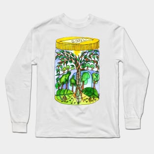 Treearium #2 - Happy little jar of trees Long Sleeve T-Shirt